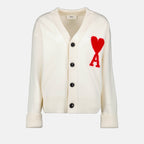 니트웨어 Cardigan Ami de Coeur oversize Ami PARIS 하얀색 남여공용