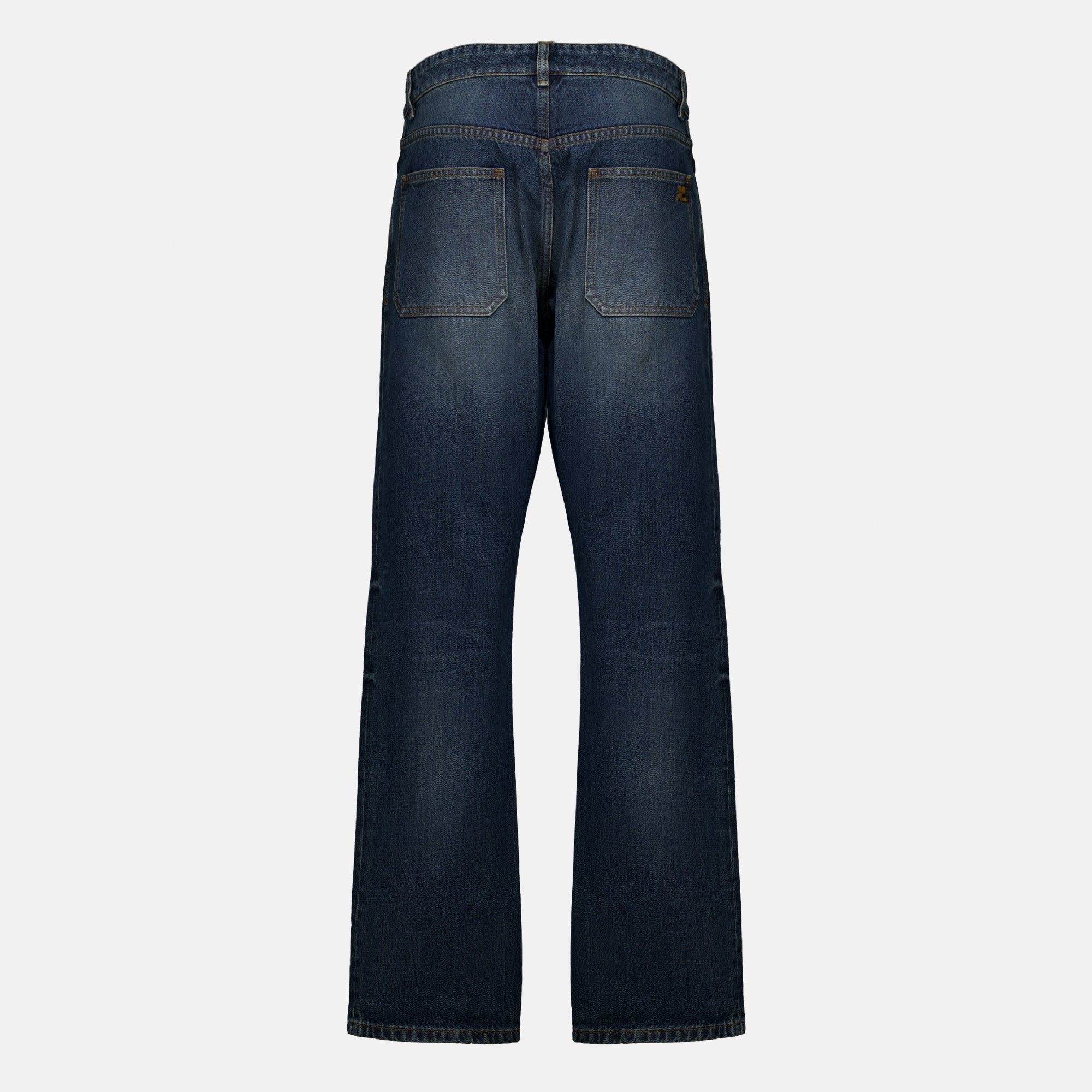 Pantalons ヴィンテージ ストレート デニムパンツ Courrèges Bleu foncé Femme