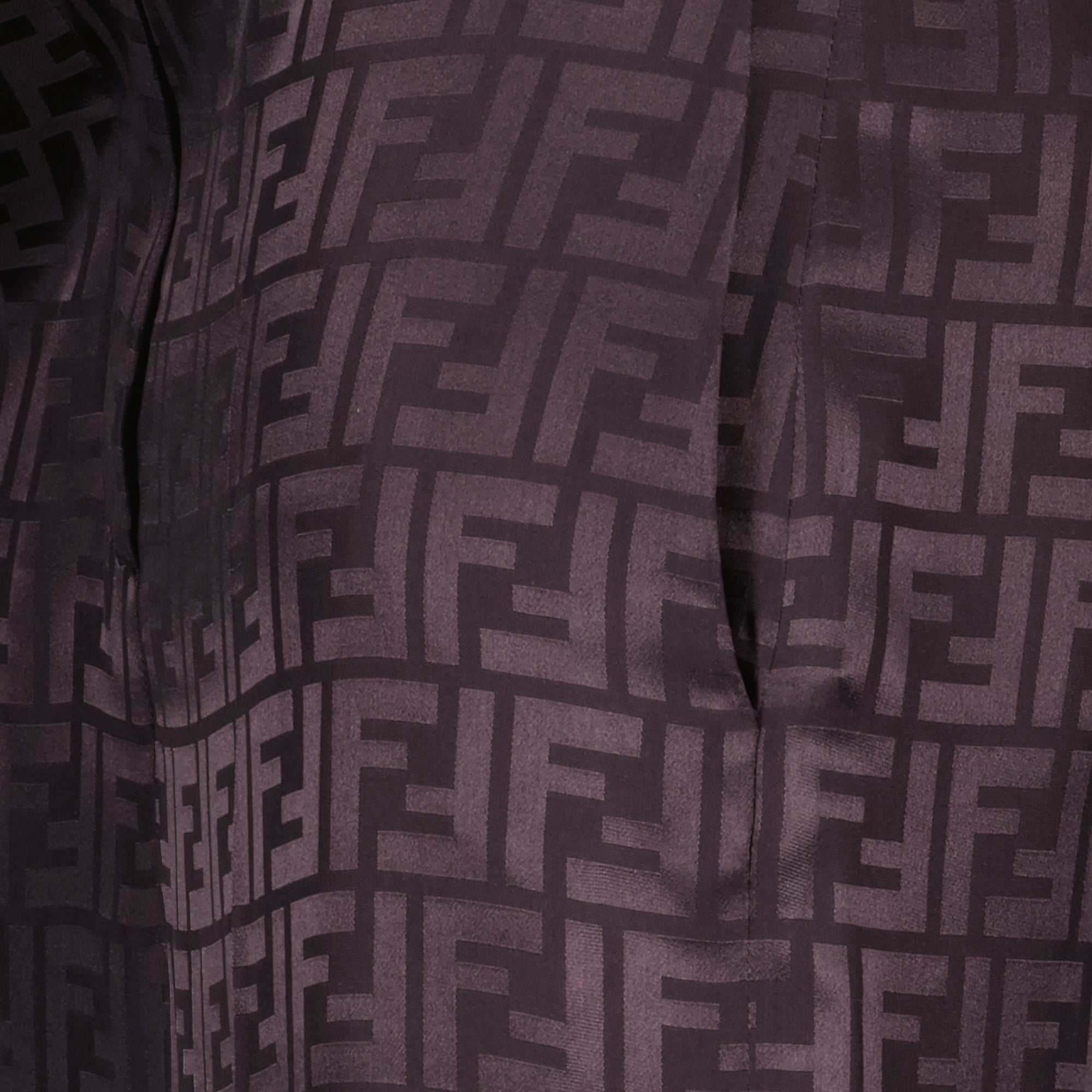 Pants Pantalon FF en satin Fendi Purple Femme