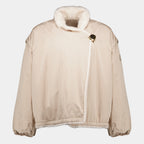 Vestes Chaqueta de plumas Chardonneret de teddy reversible 2 en 1 Moncler Beige Femme