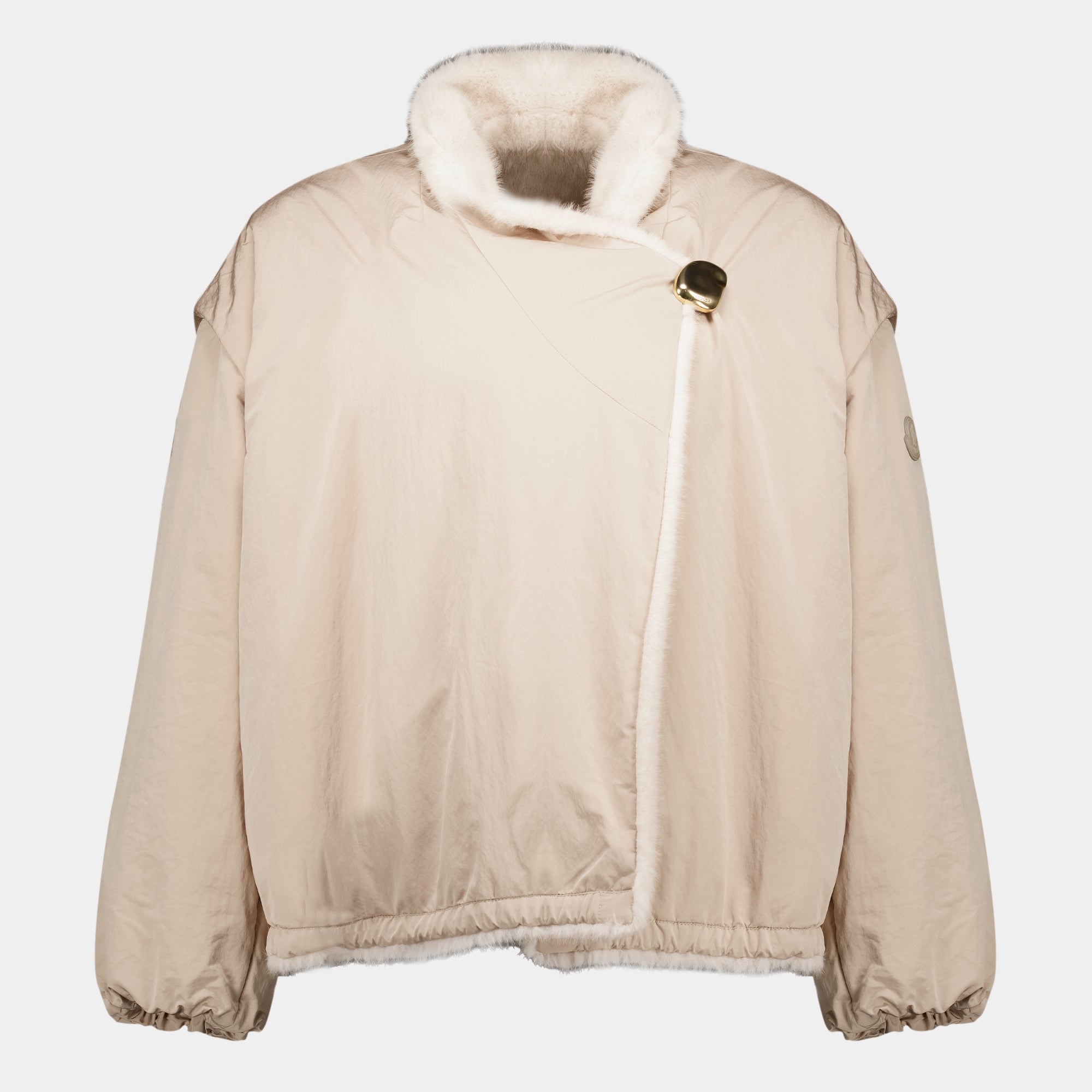 Vestes Chaqueta de plumas Chardonneret de teddy reversible 2 en 1 Moncler Beige Femme
