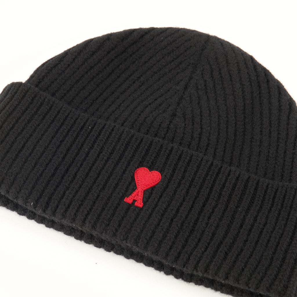 Chapeaux, casquettes et bonnets Gorro de lana negra Ami PARIS Noir Unisexe