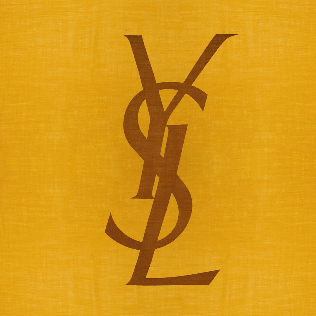 Écharpes, foulards et gants Cassandre Seidenschal aus gelber Wolle Saint Laurent Jaune Femme