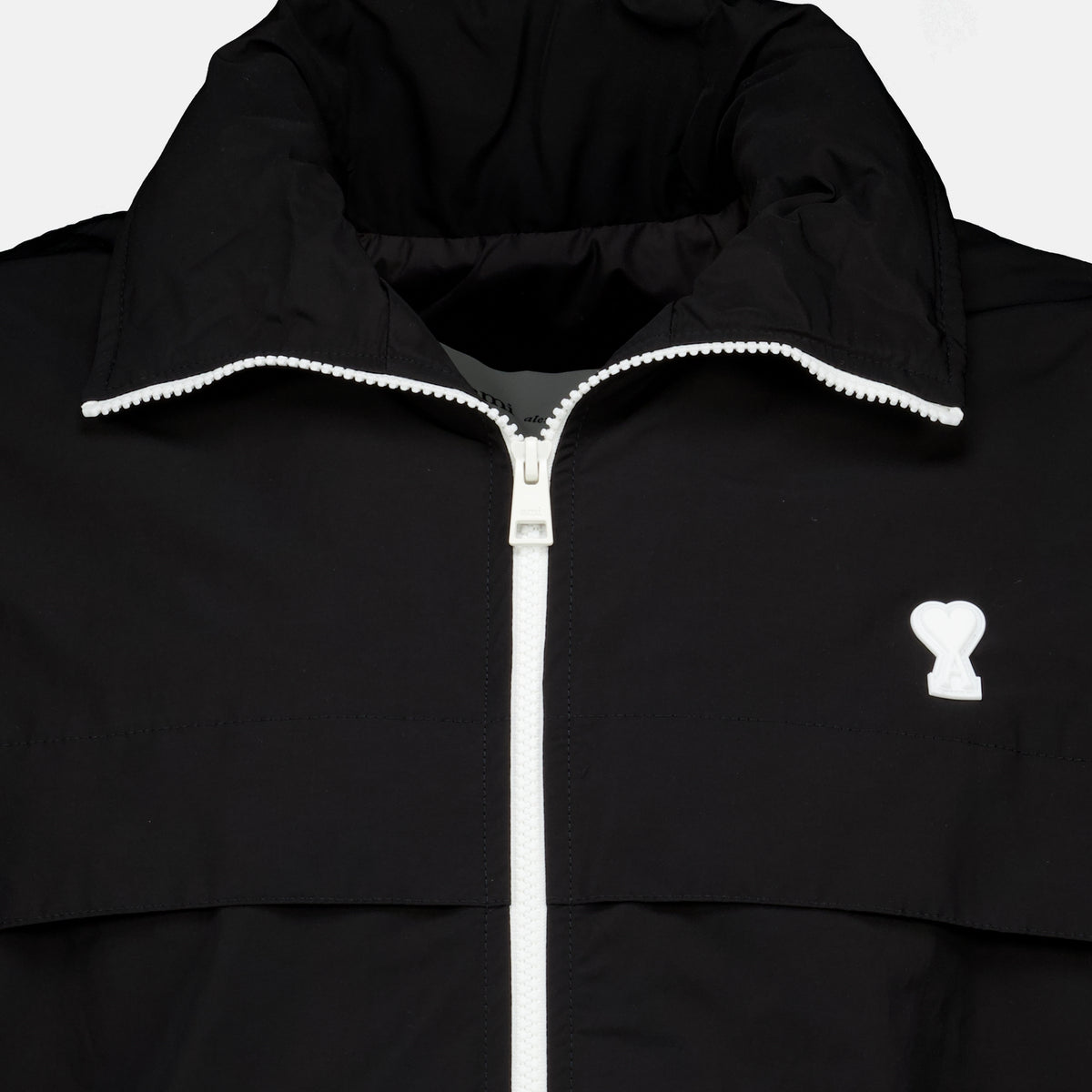 Vestes AMI Black Heart Windbreaker Ami PARIS Noir Homme
