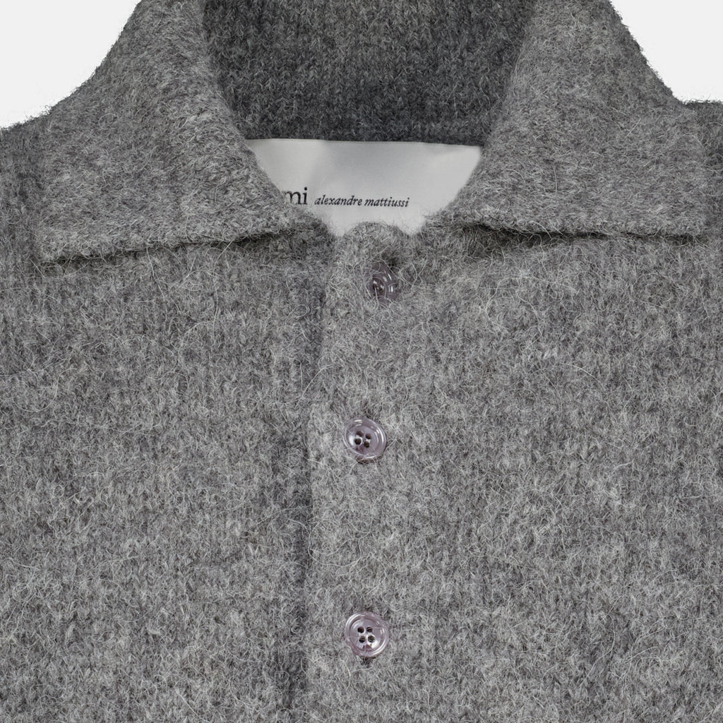 Polos Grau Alpaka Polo Ami PARIS Gris Homme