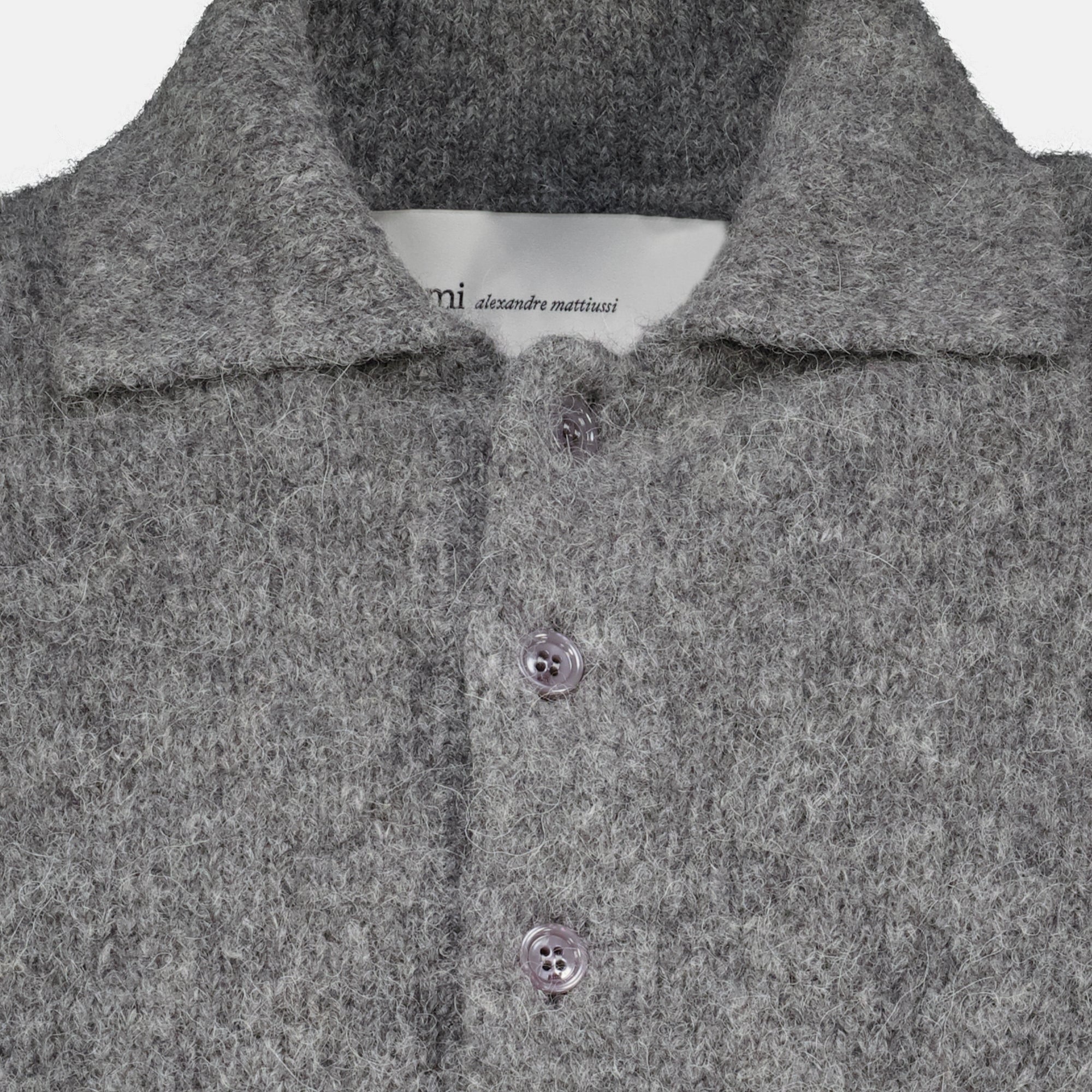 Polos Gray Alpaca Polo Ami PARIS Gris Homme
