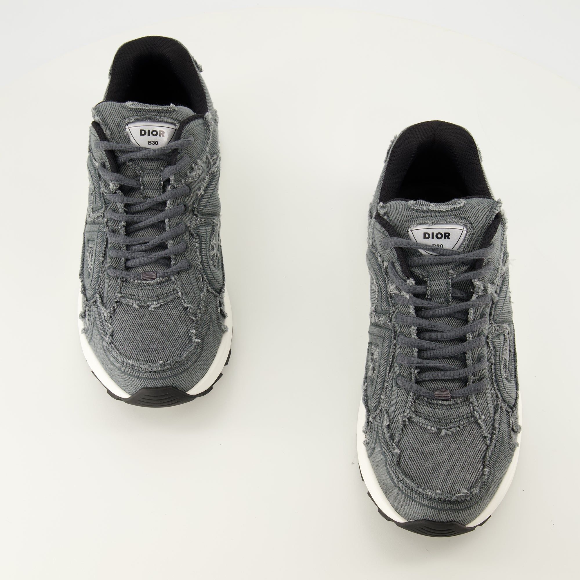 Baskets Baskets B30 effet denim grises Dior Gris Homme
