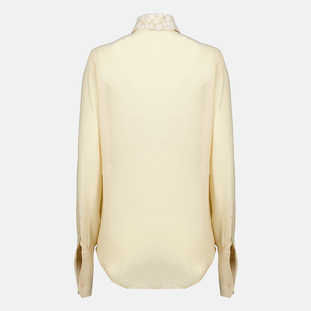 Chemises Chemise brodée en soie Fendi Beige Femme
