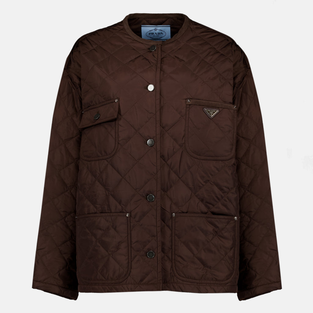 Vestes Veste matelassée en Re-Nylon Prada Marron Femme