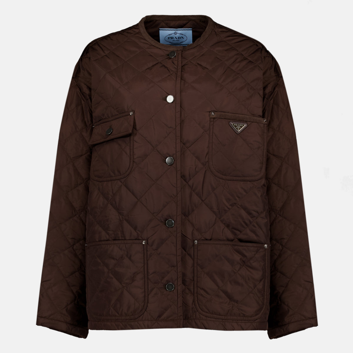 Vestes Veste matelassée en Re-Nylon Prada Marron Femme