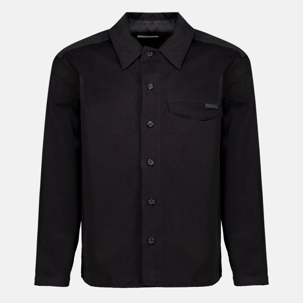 Chemises ブラックコットンオーバーシャツ Saint Laurent Noir Homme