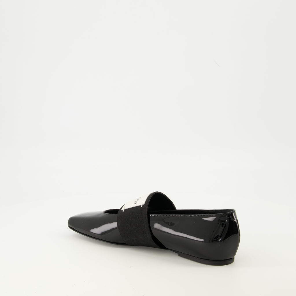 Image of the Givenchy Women's Sliced Square Flats - Autumn-Winter 2025 Season - Right Three-Quarter Back View