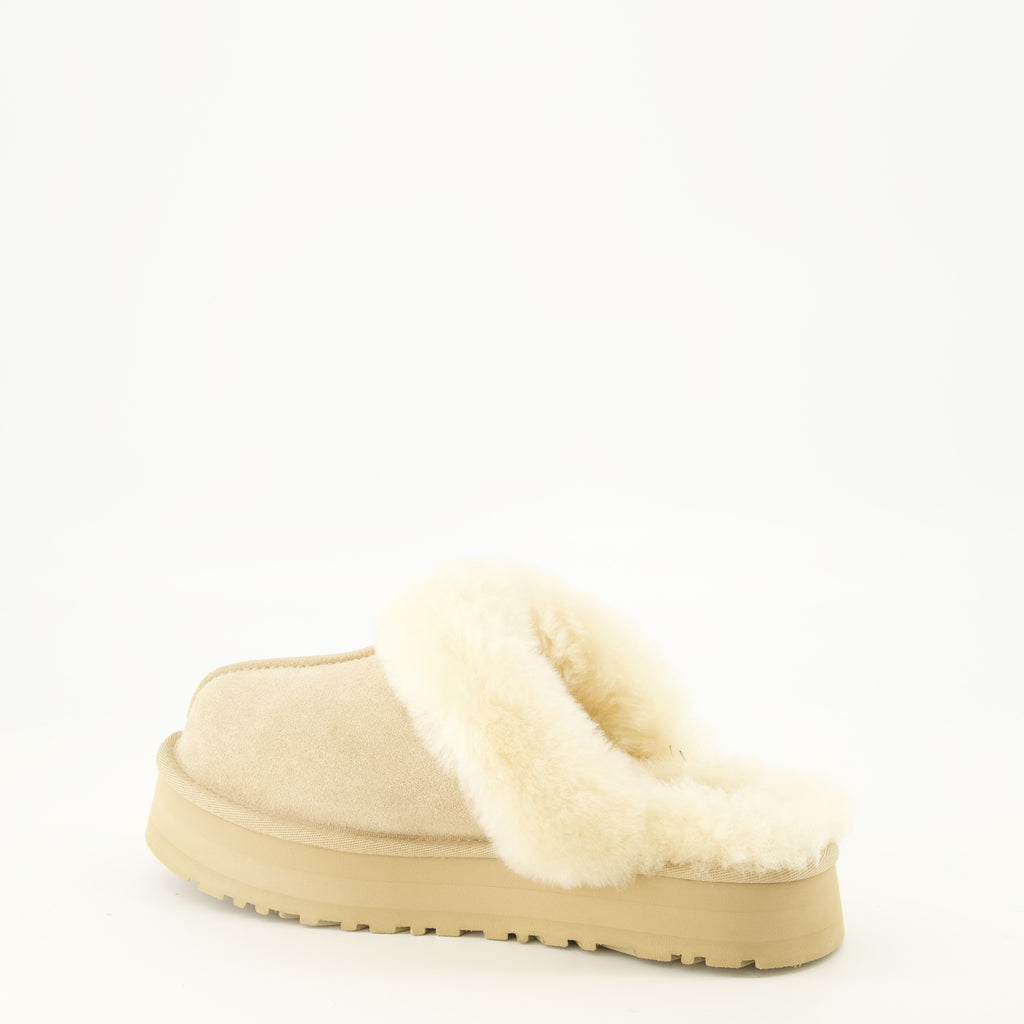 Chaussures ouvertes Beige Disquette Mules Ugg Beige Femme