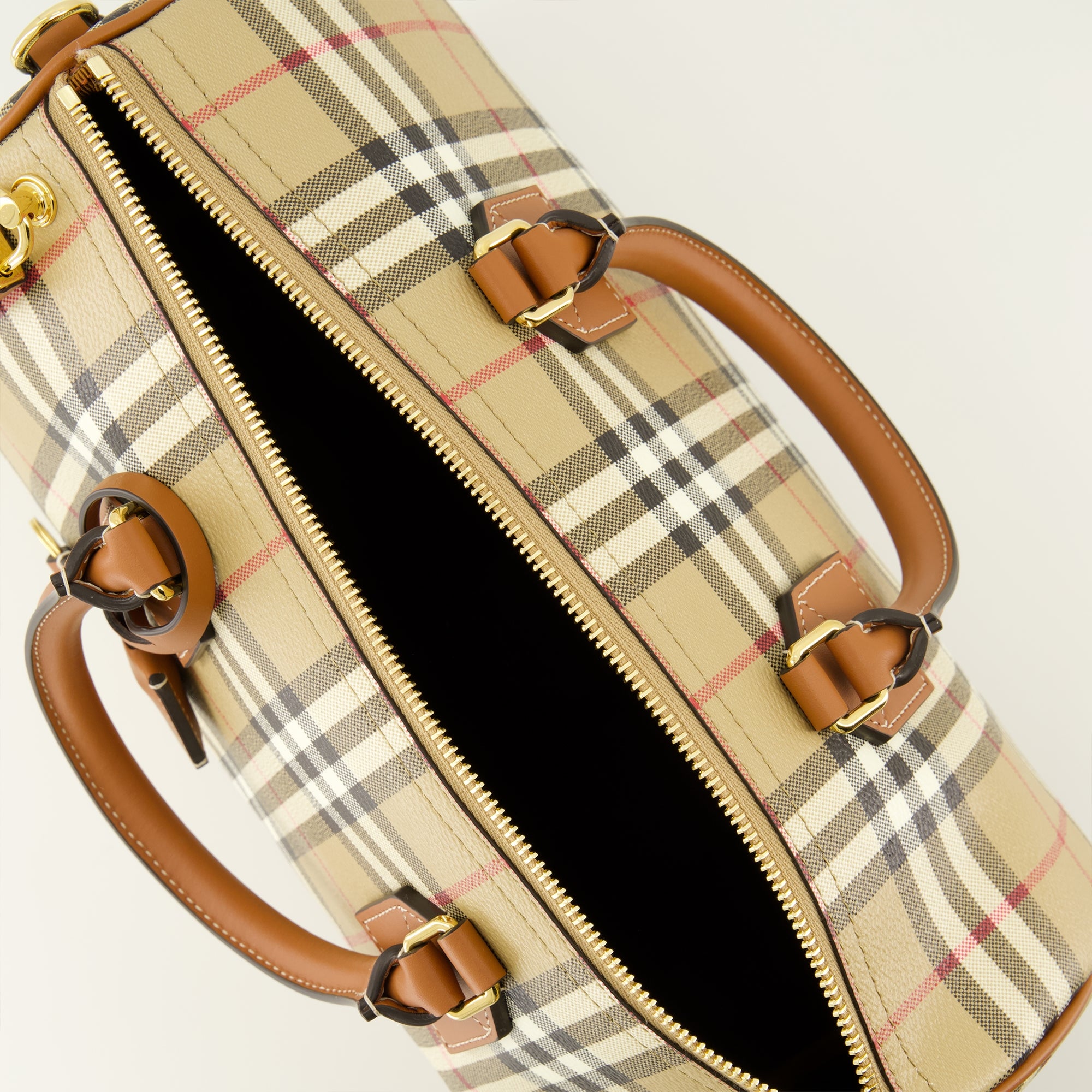 Bild der Burberry Damen Bowlingtasche in Beige mit Karomuster - Frühjahr-Sommer 2026 - Detailansicht_3
