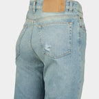 Pantalones Jeans de Banda Adhesiva Mm6 Azul Femme