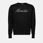 Sweatshirts Sweat à logo brodé Moncler Noir Homme
