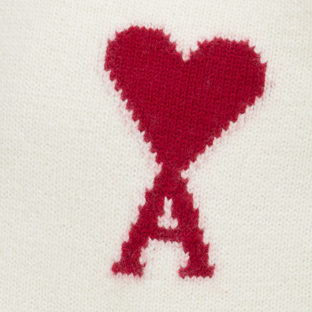 Maille Pull col roulé AMI de coeur blanc Ami PARIS Blanc Unisexe