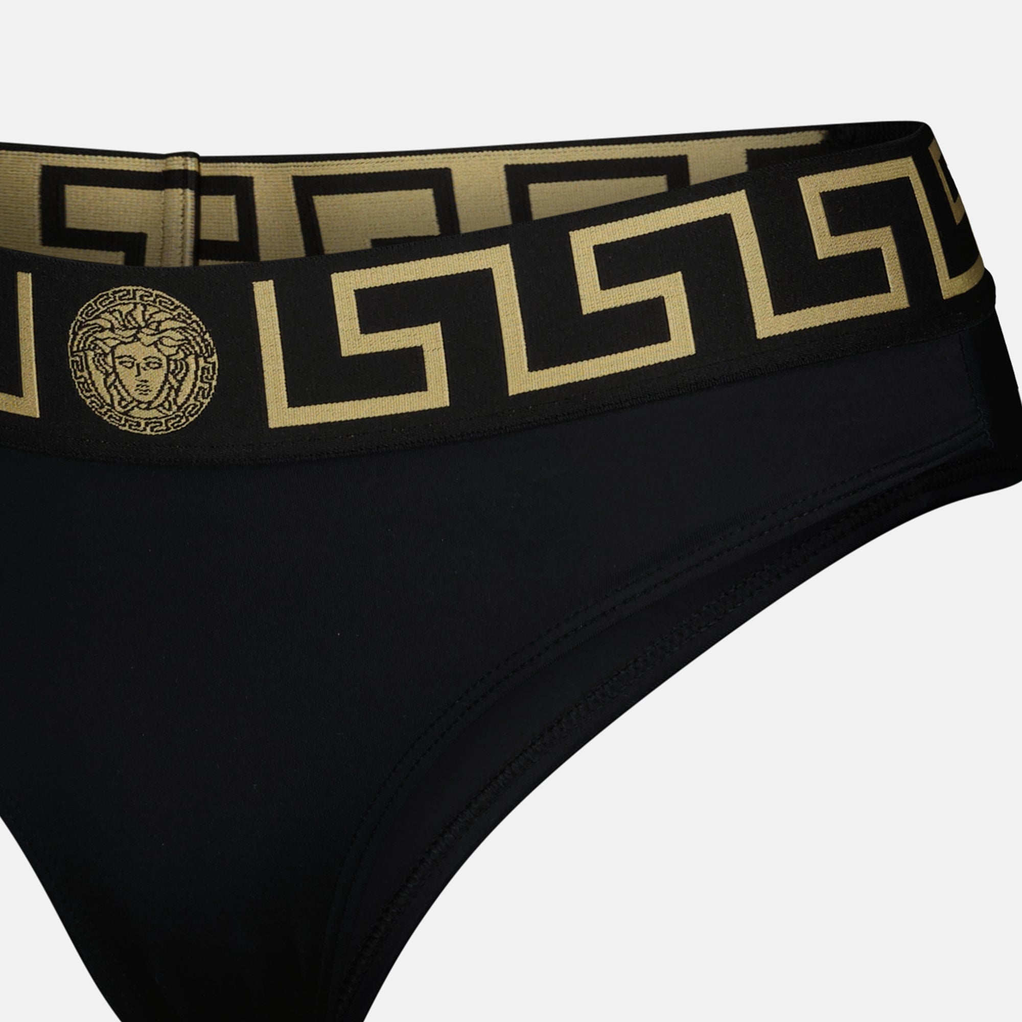 Beachwear Bas de bikini Medusa Greca Versace Noir Femme