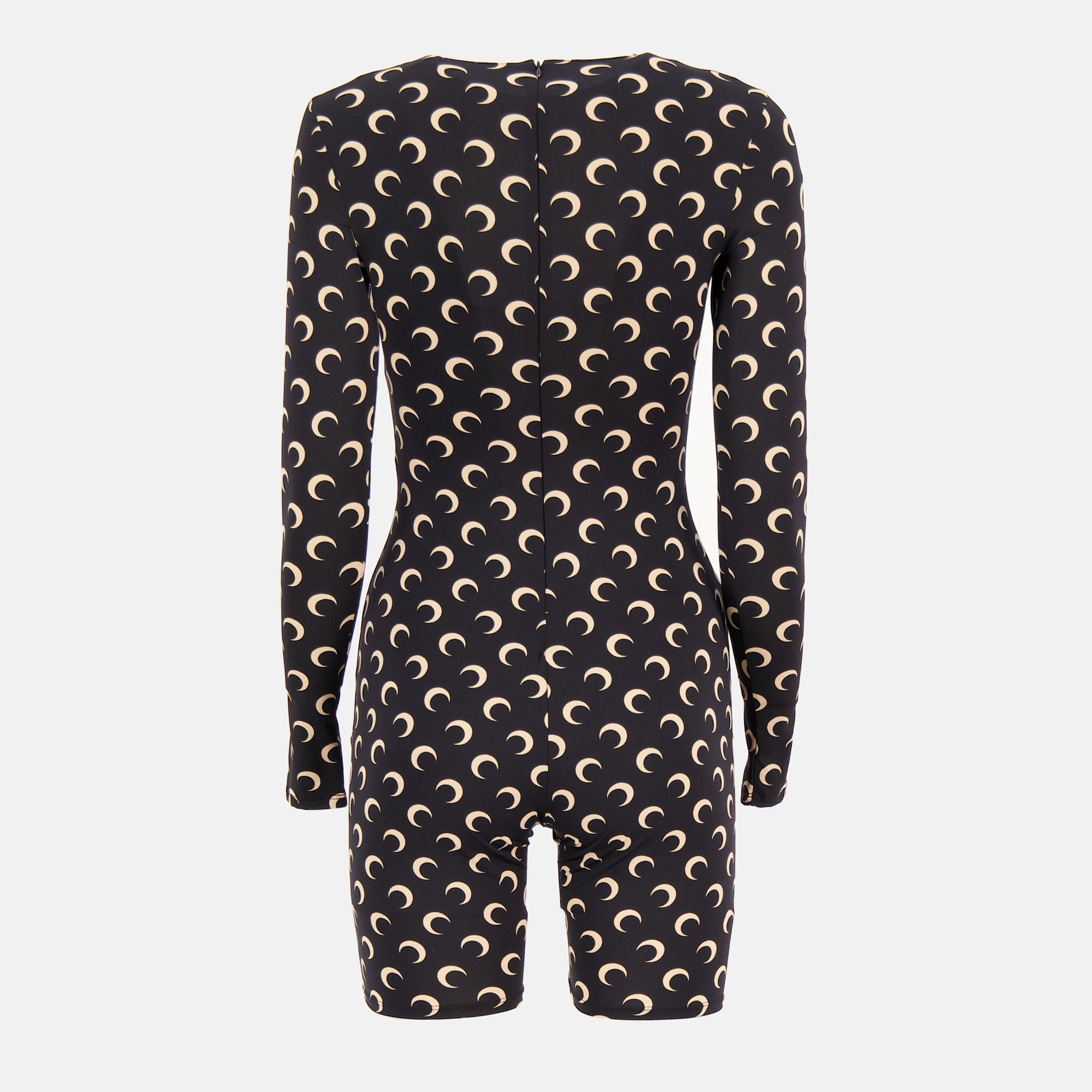 Immagine della tuta corta Jersey Moon del marchio Marine Serre per donna - Collezione Autunno-Inverno 2025 - Vista posteriore