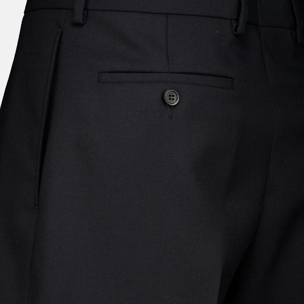 Shorts Schwarze Wollshorts in taillierter Passform Dior Noir Homme