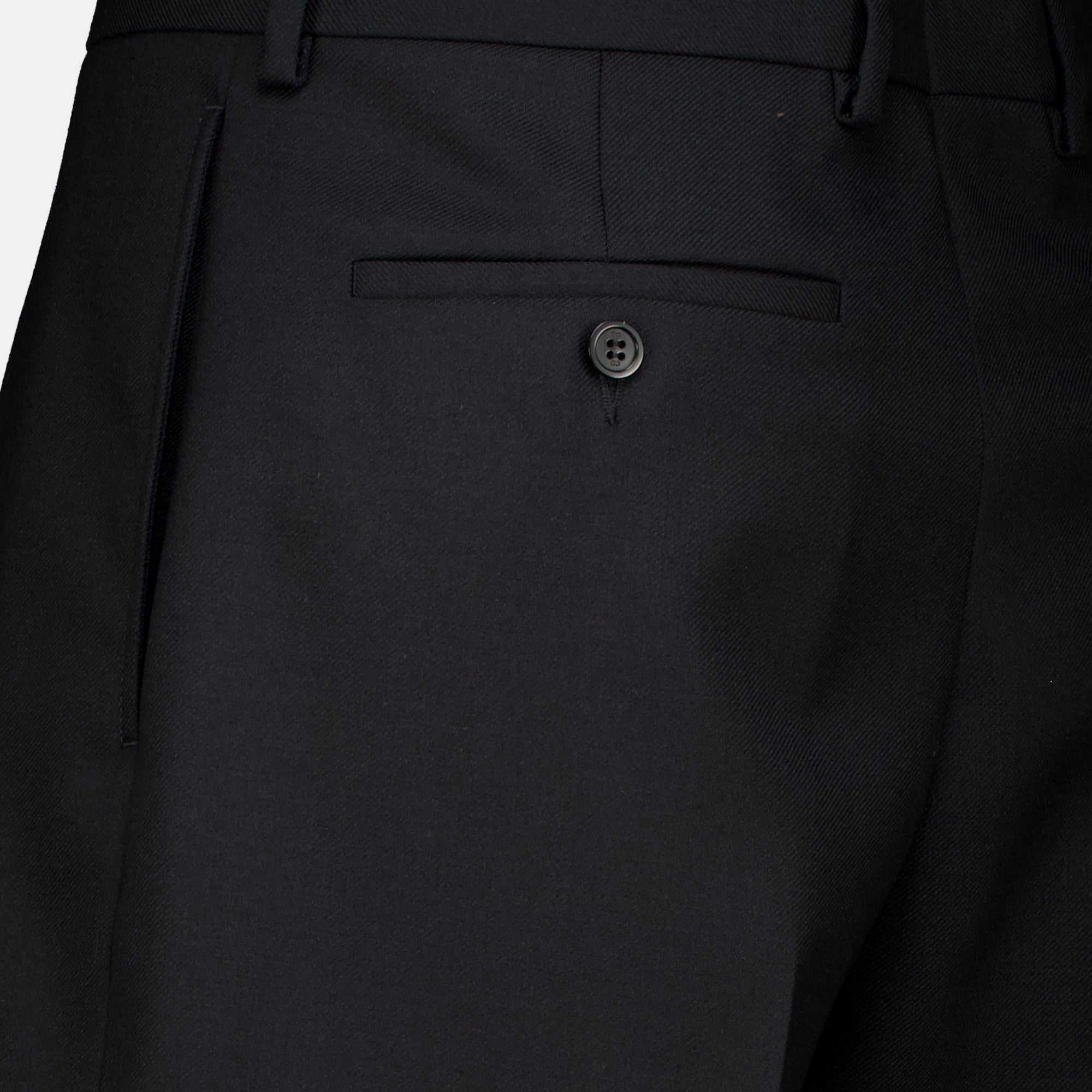 Shorts Schwarze Wollshorts in taillierter Passform Dior Noir Homme