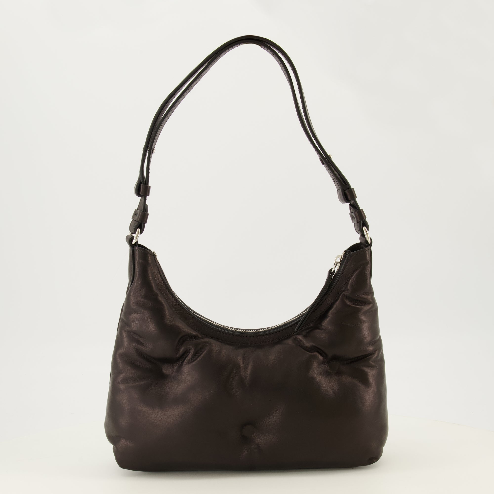 Sacs à main et épaule 글램 슬램 호보 백 블랙 스몰 Mm6 Noir Femme