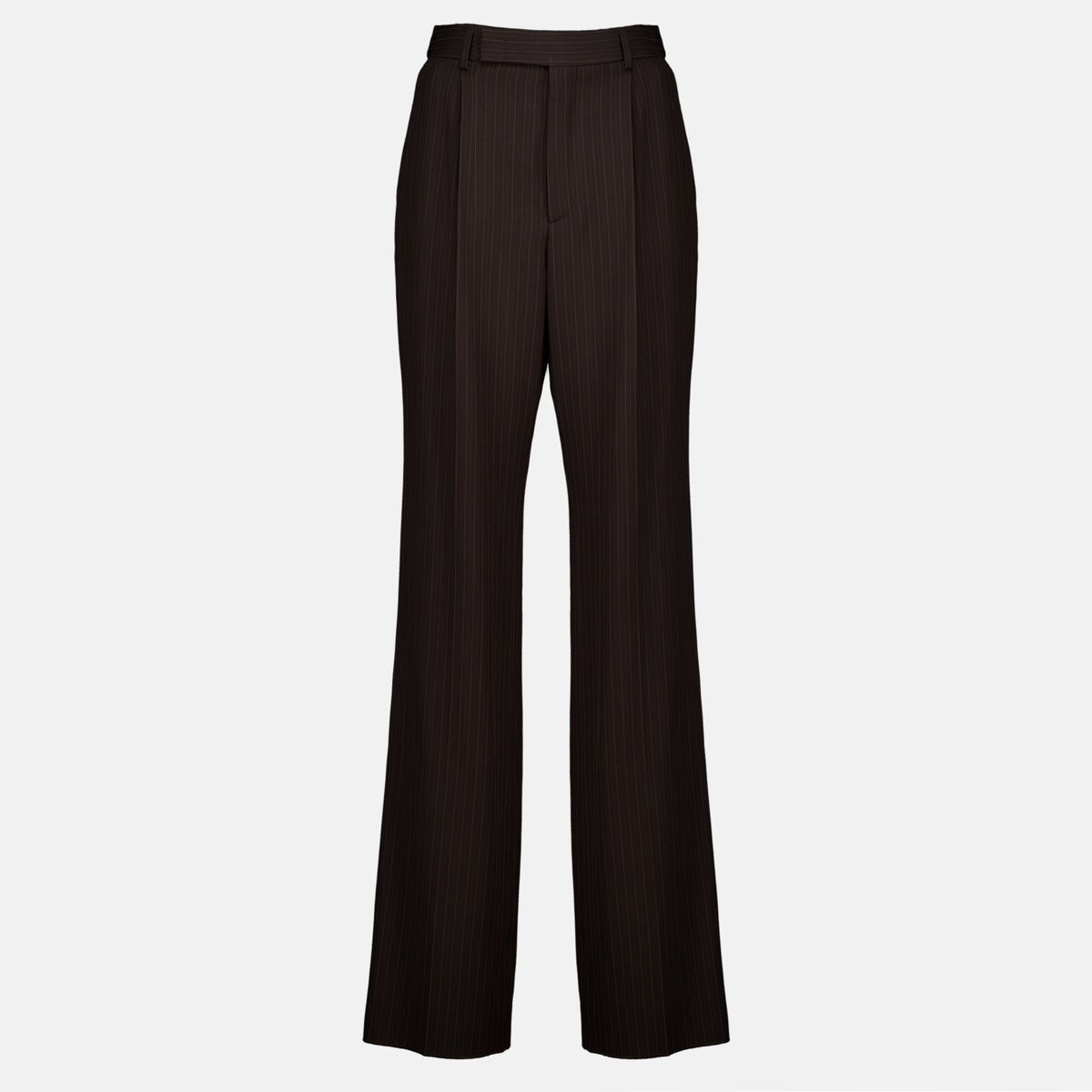 Pantalons Braune gestreifte Hose Saint Laurent Marron Femme