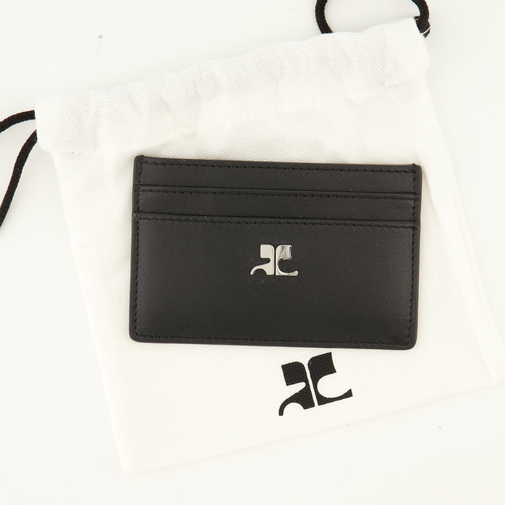Petite maroquinerie Porte-cartes AC en cuir noir Courrèges Noir Femme