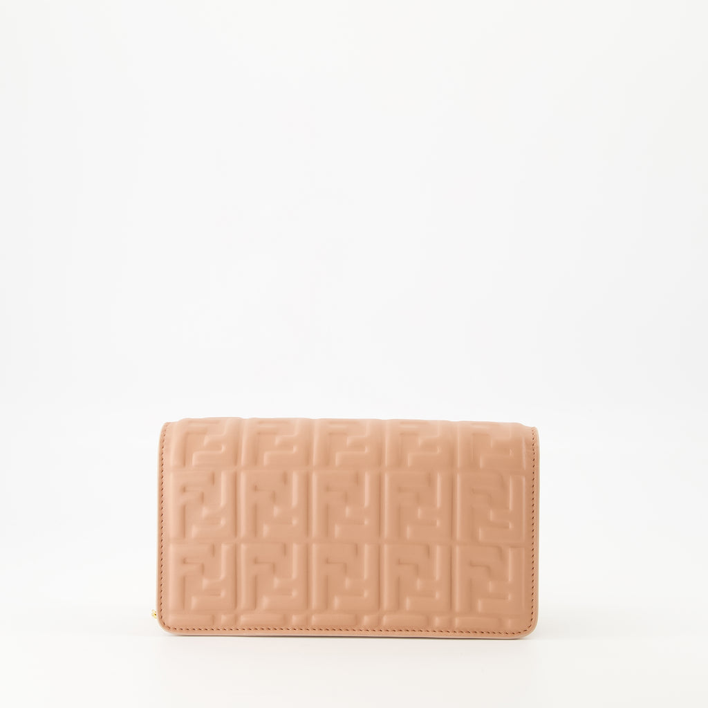 Umhängetaschen Baguette Wallet mit Kette Fendi Rosa Femme