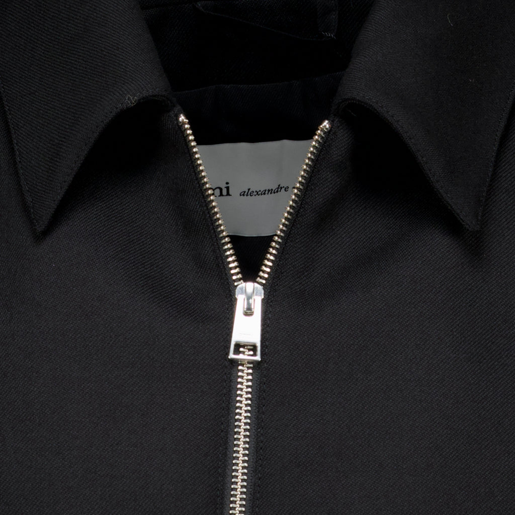 Vestes Blouson noir en laine Ami PARIS Noir Homme