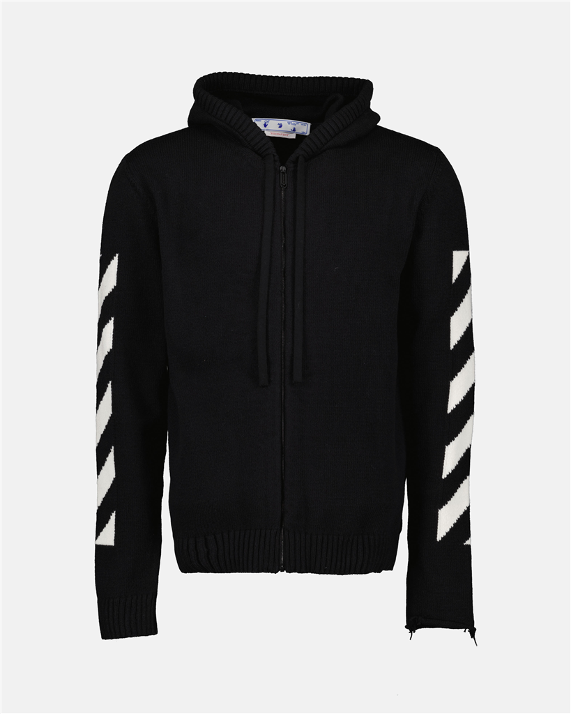 Sweatshirts OMHA080C99KNI001 1001 black white Off-White Schwarz Homme