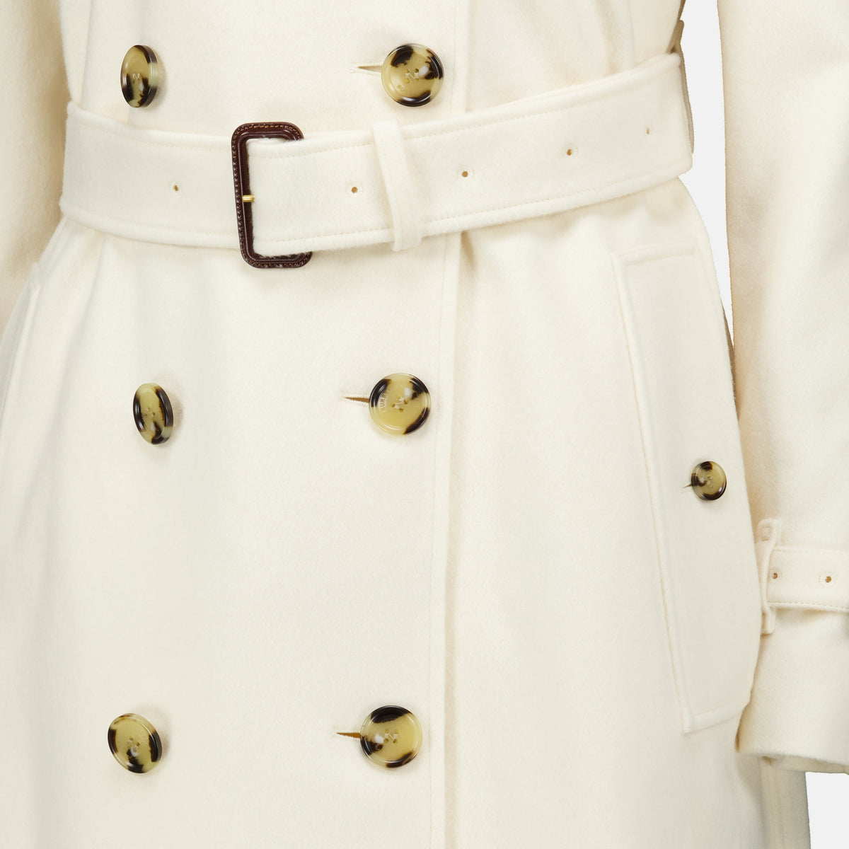 Manteaux 켄싱턴 화이트 트렌치 코트 Burberry Blanc Femme