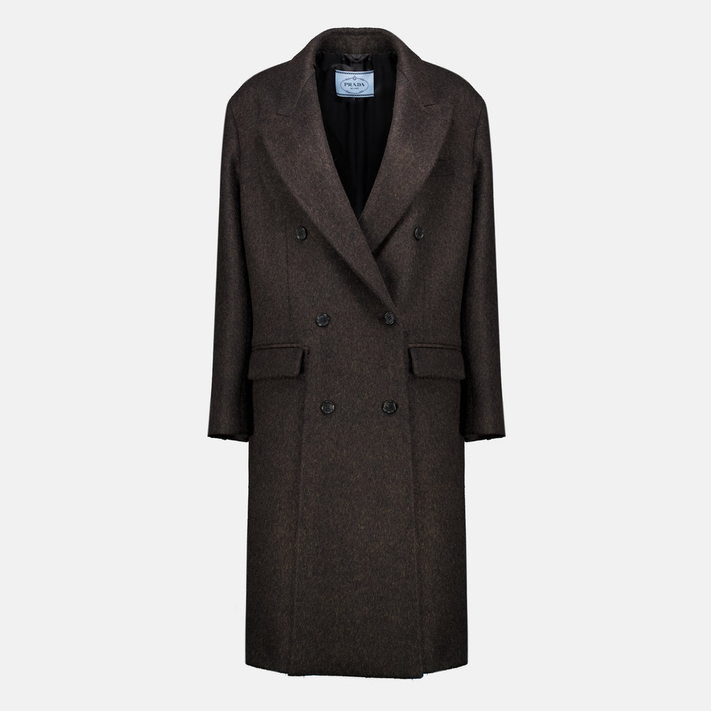Manteaux Wollmantel Prada Noir Femme