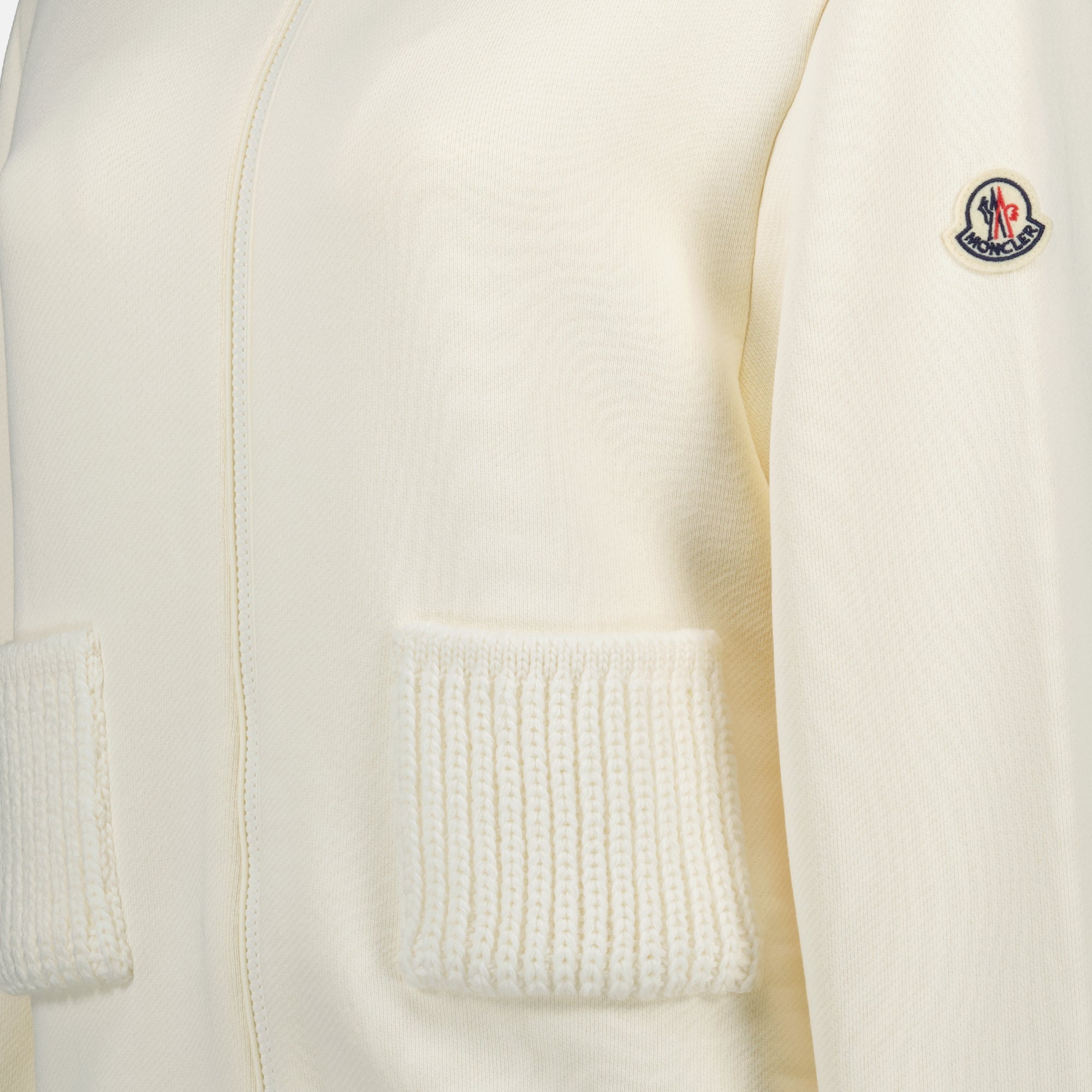 Vestes Veste zippée en coton Moncler Blanc Femme