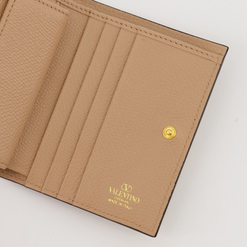 Petite maroquinerie Portefeuille VLogo Signature Valentino Garavani Beige Femme