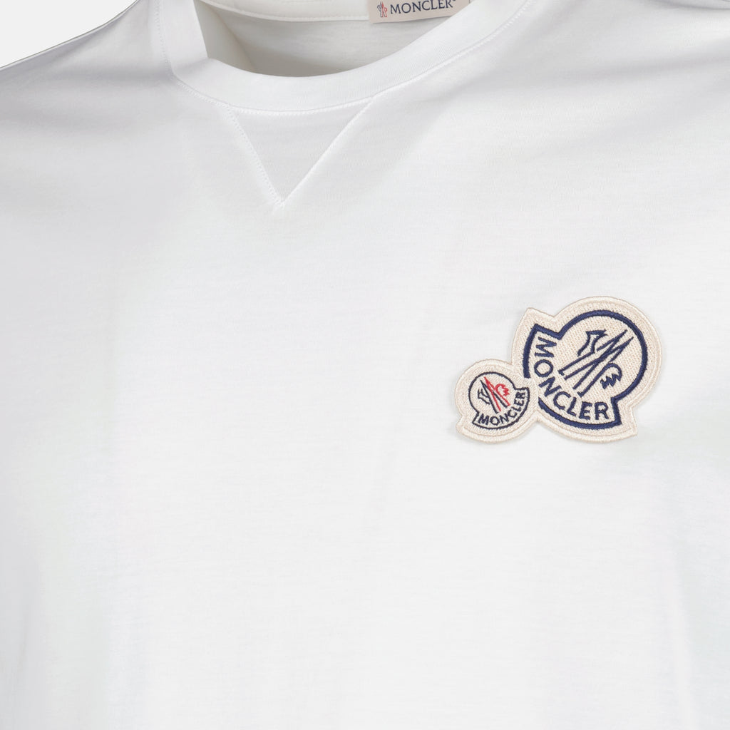 T-shirts Weißes Logo T-Shirt Moncler Blanc Homme