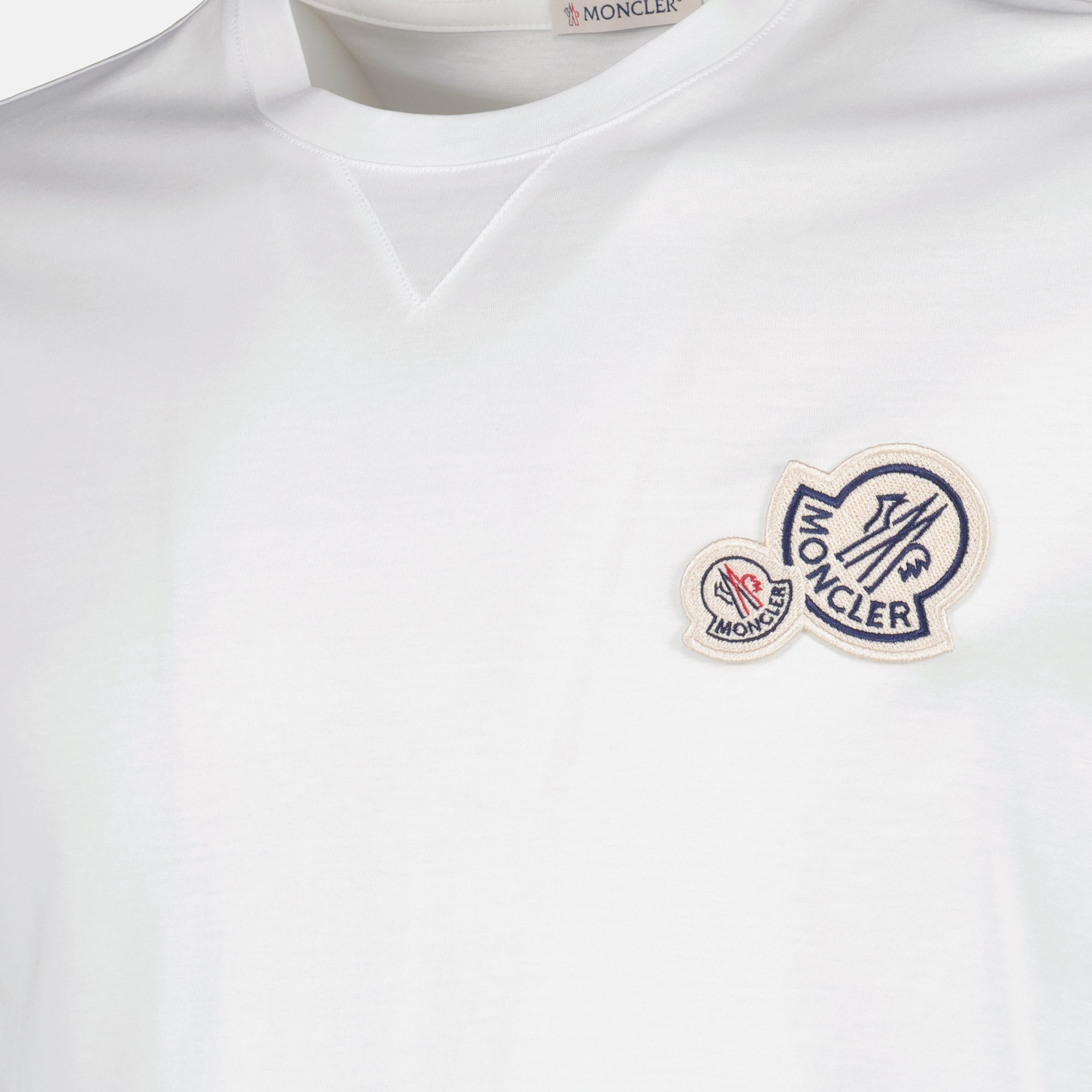 T-shirts Weißes Logo T-Shirt Moncler Blanc Homme
