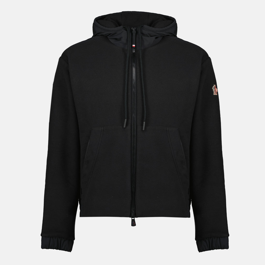 Image de l'article Cardigan zippé en Polartec® noir de la marque Moncler Grenoble pour Homme - Saison Automne-Hiver 2025 - Vue de Face
