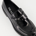 Loafers Mocassins Chocolate Prada Black Femme