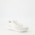 Sneakers Sneakers in Nylon e Pelle Prada Bianco Femme