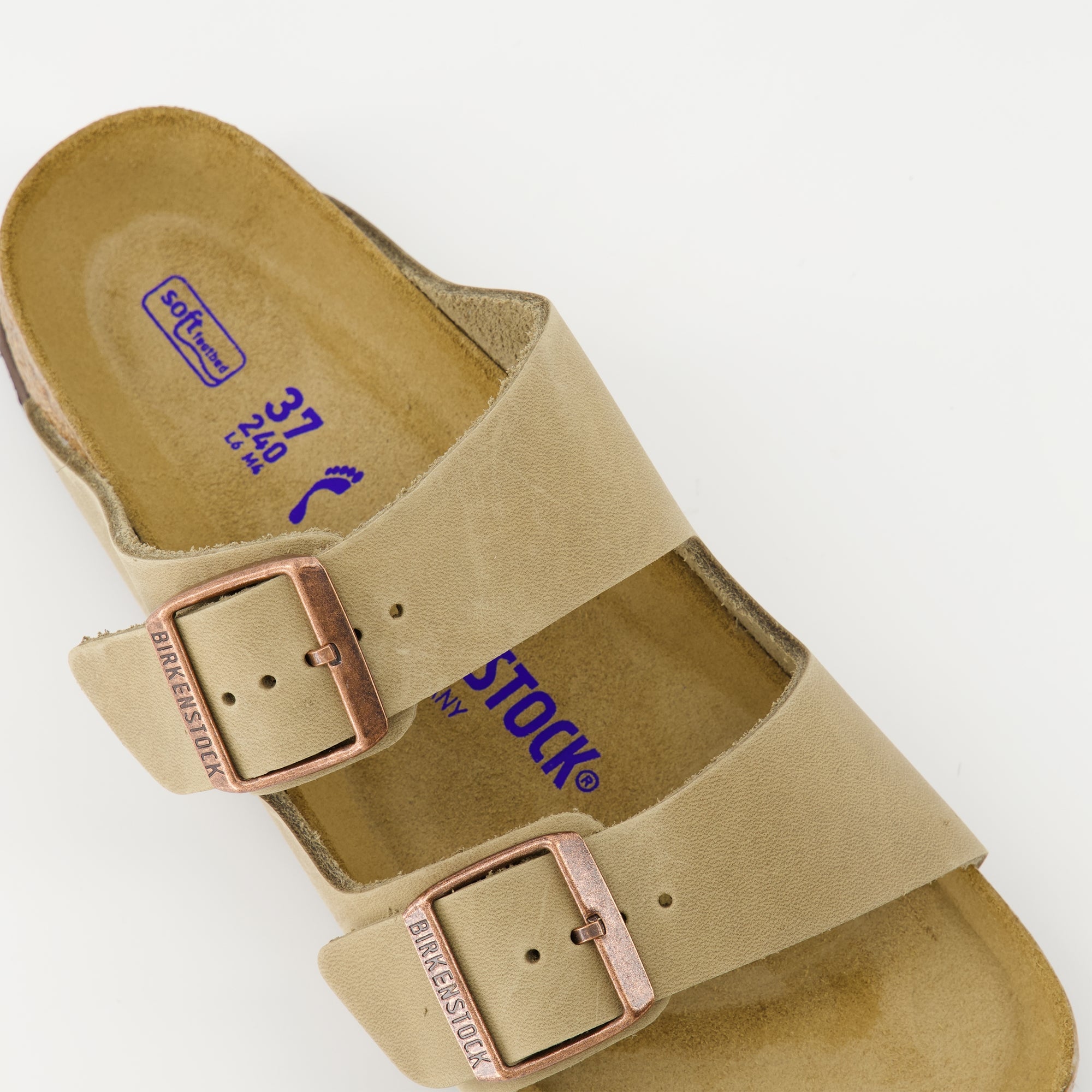 Chaussures ouvertes Sandales Arizona Birkenstock Beige Femme