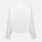 Image de l'article Chemise AMI de coeur crop blanche de la marque Ami PARIS pour Femme - Saison Printemps-Été 2026 - Vue de Dos