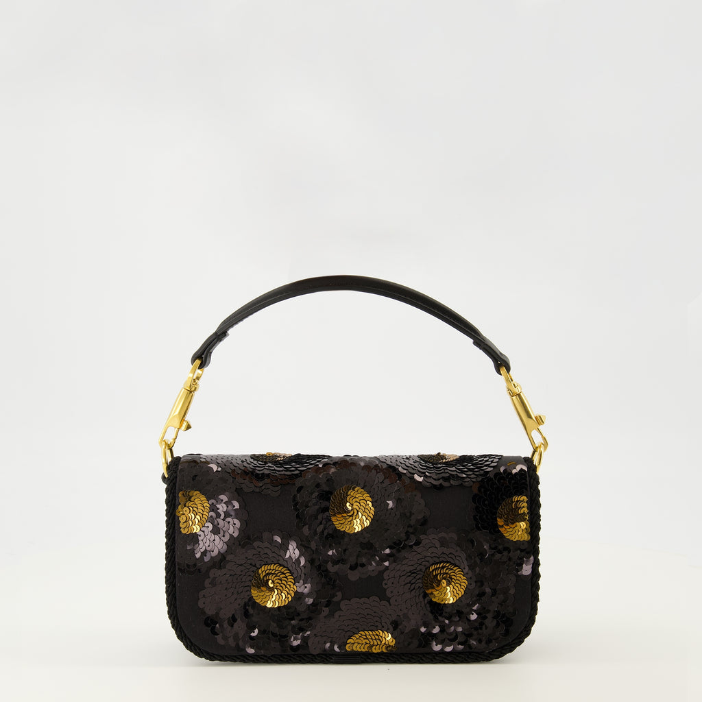 Image de l'article Petit sac Locò à sequins noir de la marque Valentino Garavani pour Femme - Saison Automne-Hiver 2025 - Vue de Dos