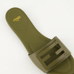 Sapatos abertos Sandales Baguette Fendi Verde Femme