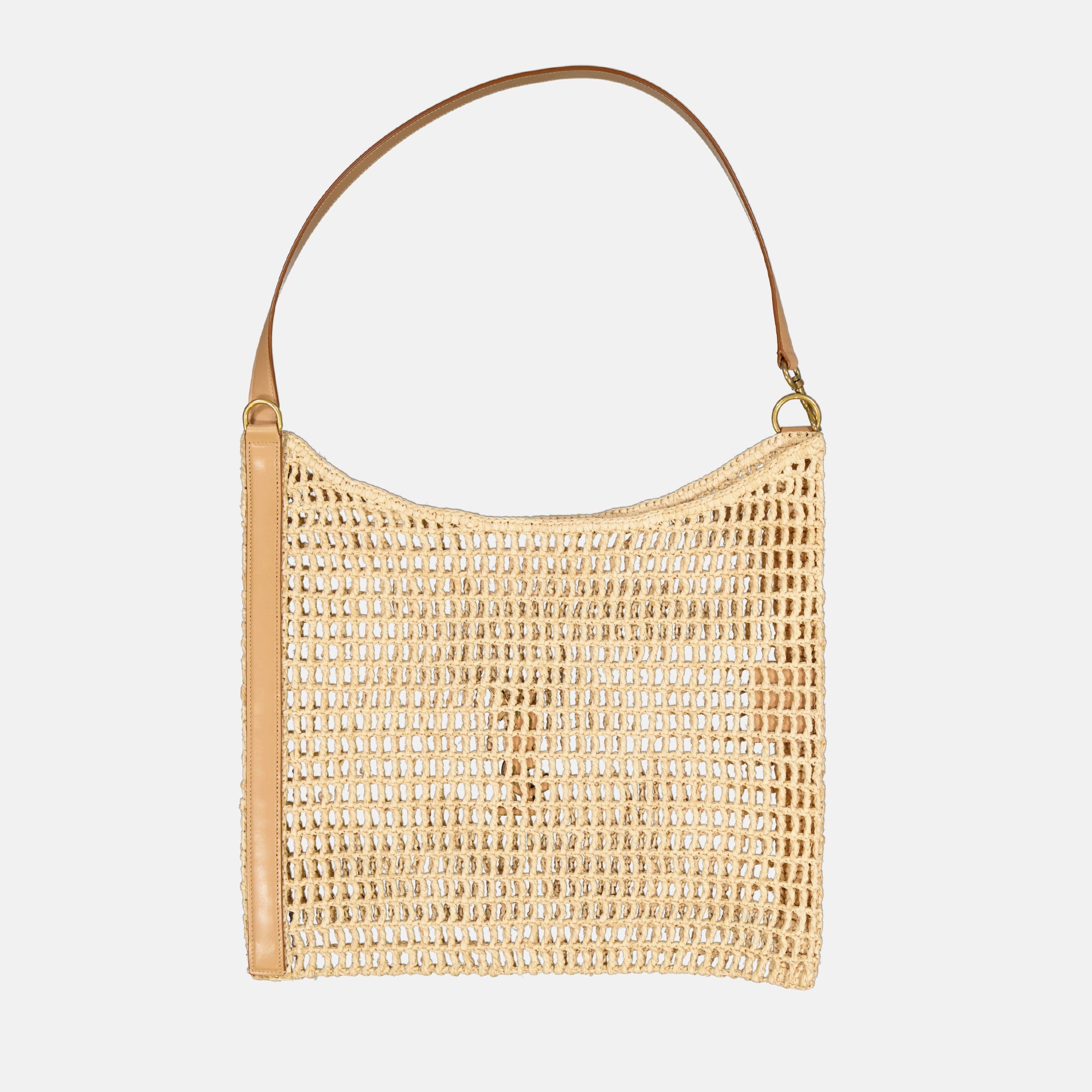 Sacs cabas Sac Oxalis en raphia Saint Laurent Beige Femme