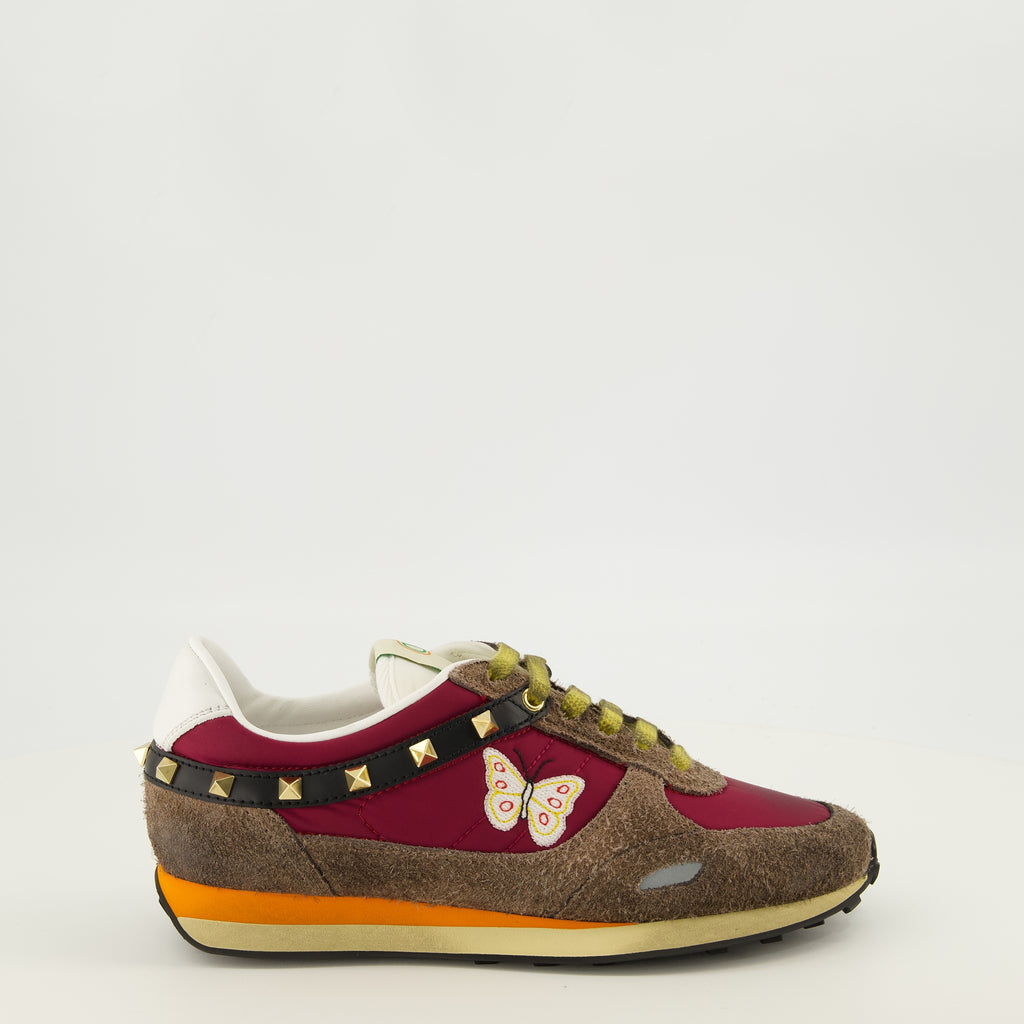 Baskets Sneakers Stud up Butterfly Bordeaux Valentino Garavani Bordeaux Femme