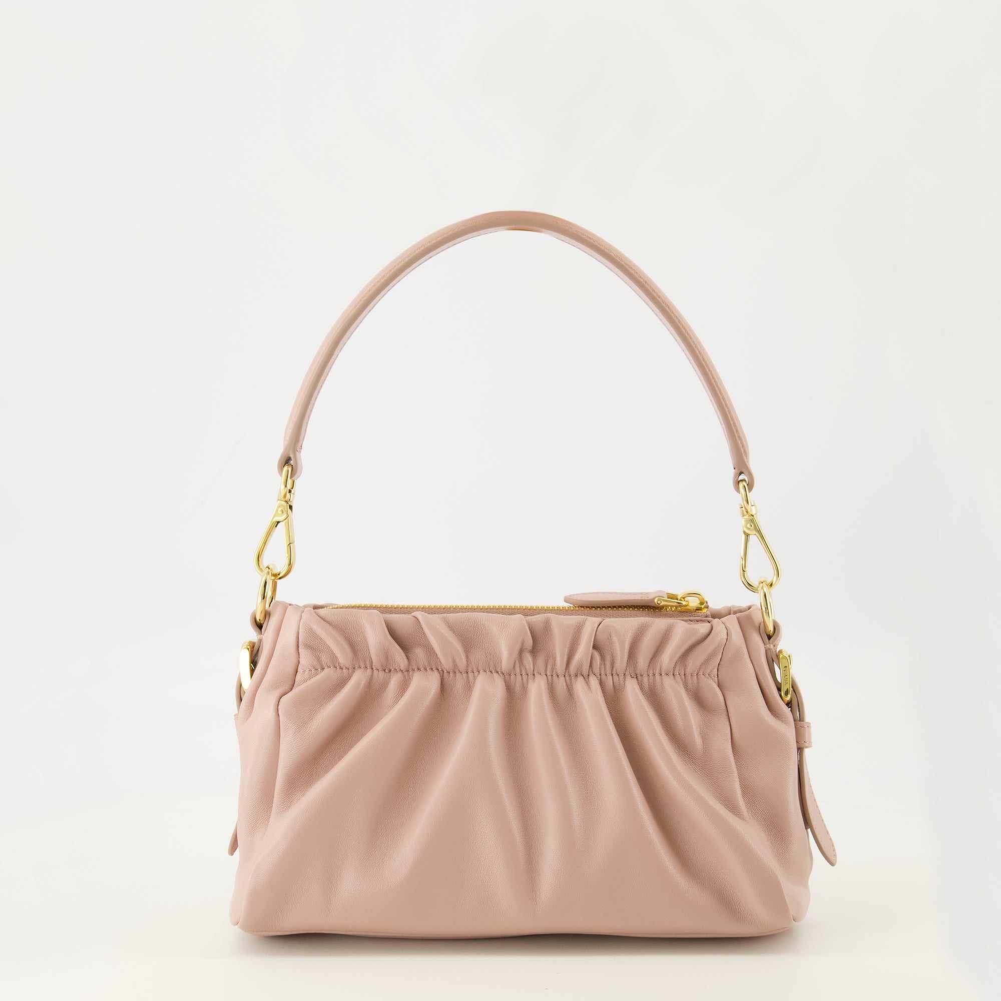 ■美品■ PRADA プラダ レザー バッグ用 ショルダーストラップ 肩掛け レディース ピンクベージュ系 AT2015 PRADA（プラダ） 中古 ショルダーバッグ レディース ブランド