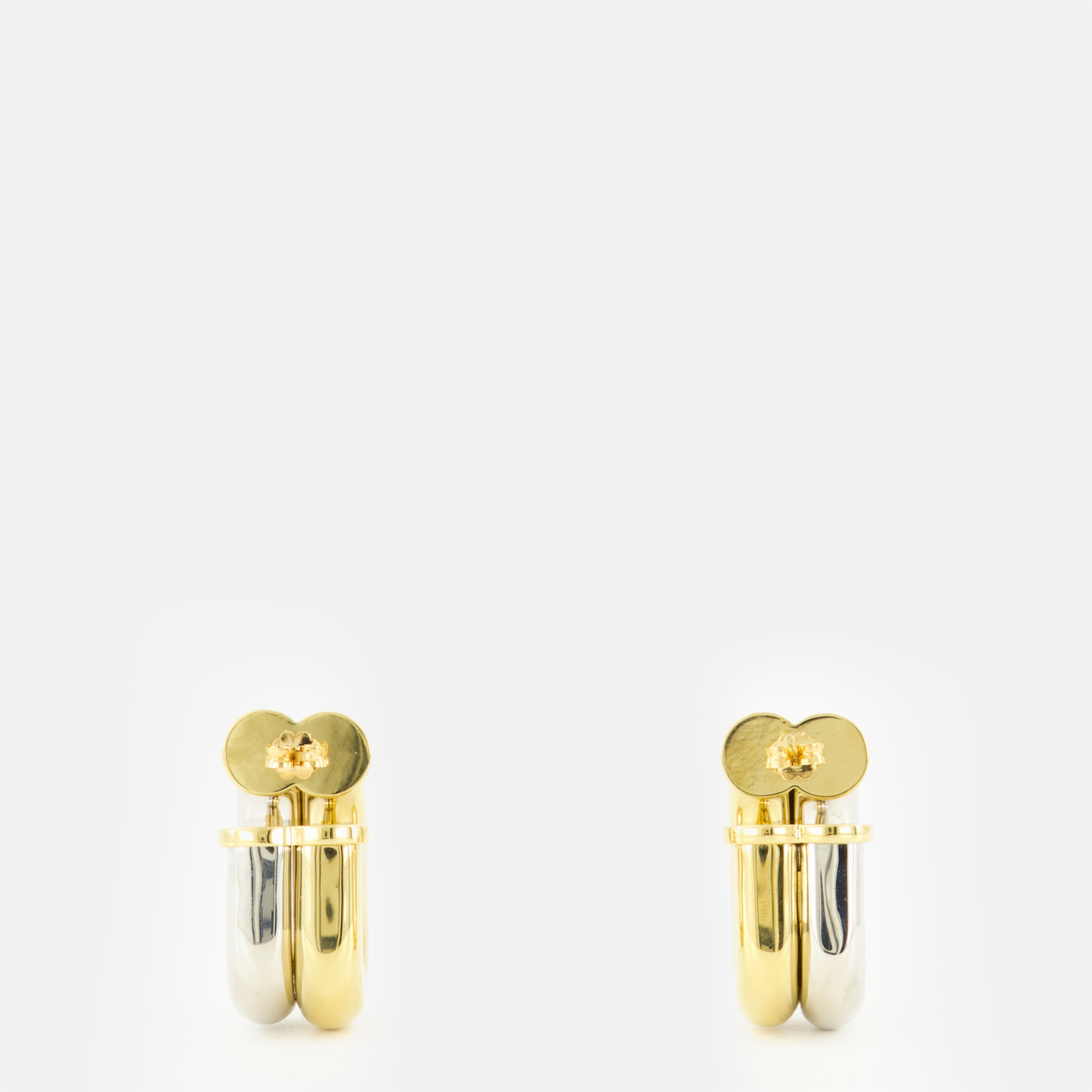 Immagine degli orecchini XL Link bicolore del marchio Rabanne per donna - Stagione Primavera-Estate 2026 - Vista posteriore