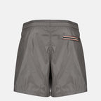 Bild des Moncler Herren-Shorts aus grauem Nylon mit Logo - Frühling-Sommer 2026 - Rückansicht