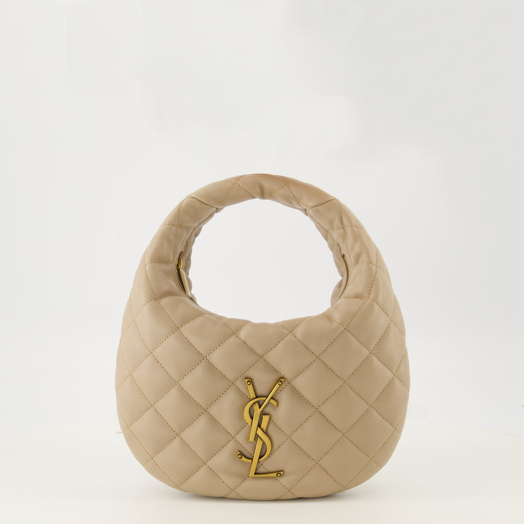 Immagine della borsa Icarino in pelle nappa beige del marchio Saint Laurent per donna - Primavera-Estate 2026 - Vista Frontale